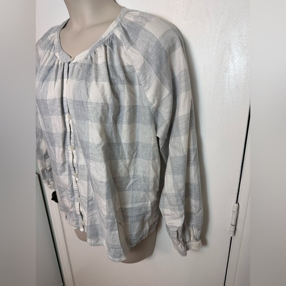 Duluth Organic Printmaker Shirt Gray Checker Button Front Relaxed Fit Sz L #1576 - Picture 3 of 10